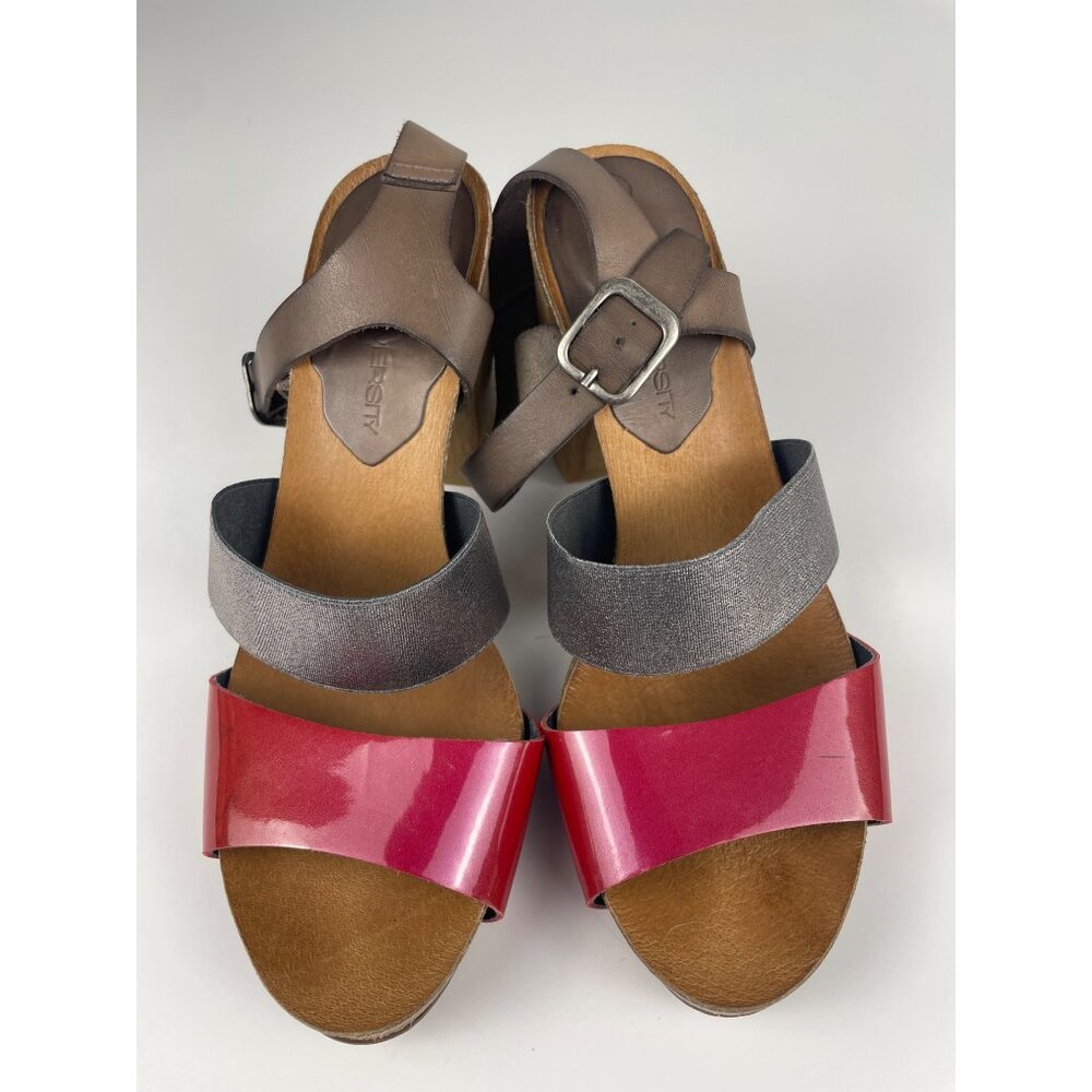 Unity in Diversity Women's 38 Made in Spain Strappy Patent Leather Clog heels - Picture 3 of 13